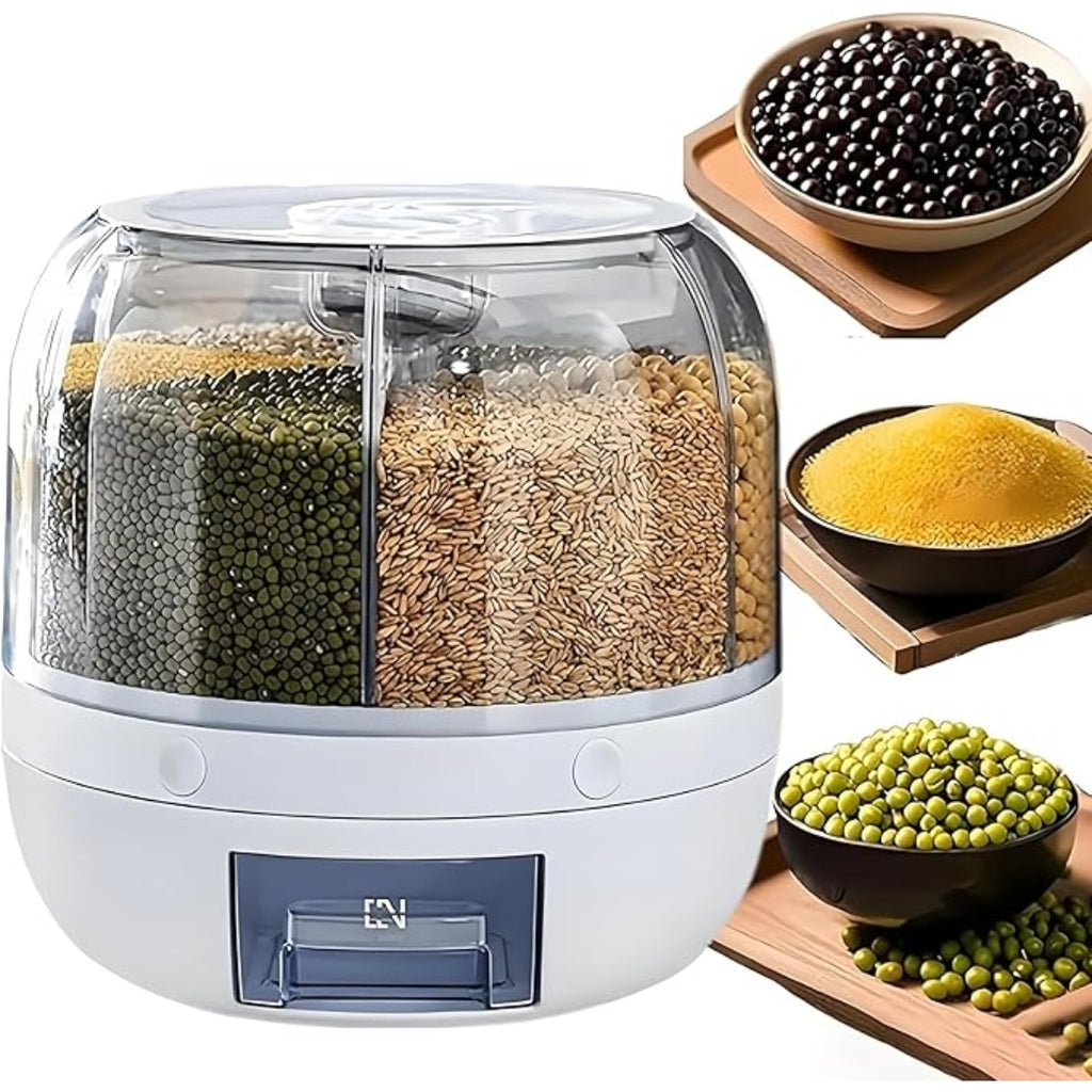 NutriVault Pro de ultima generación almacenamiento de granos, 6 rejillas, salida con un solo clic.