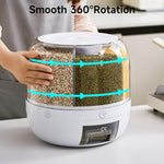 NutriVault Pro de ultima generación almacenamiento de granos, 6 rejillas, salida con un solo clic.