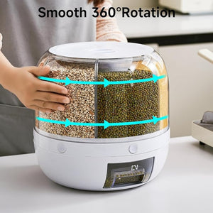 NutriVault Pro de ultima generación almacenamiento de granos, 6 rejillas, salida con un solo clic.