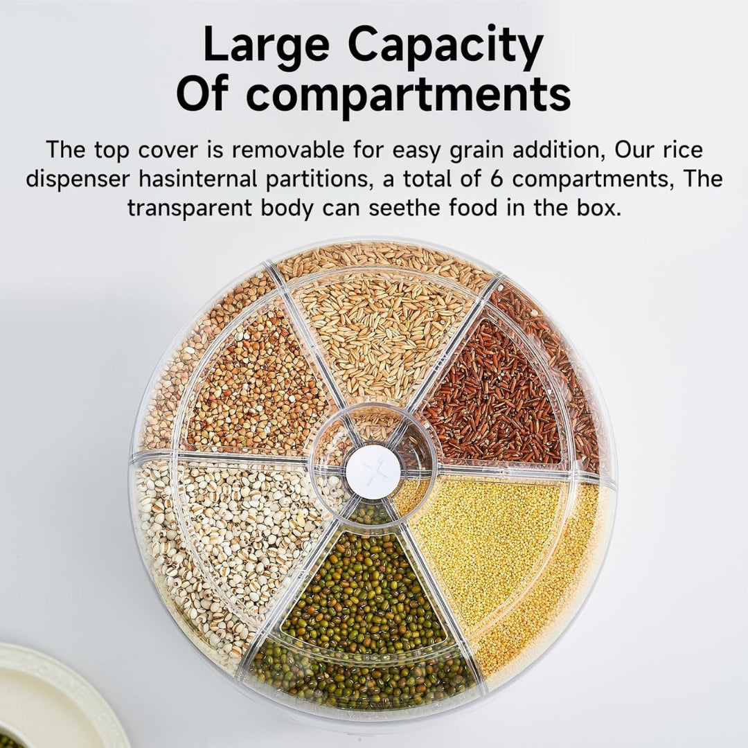 NutriVault Pro de ultima generación almacenamiento de granos, 6 rejillas, salida con un solo clic.